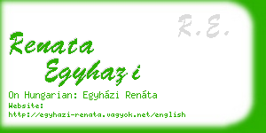 renata egyhazi business card